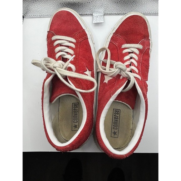 Converse 95 One Star Suede Red Shoes M:8.5 W:10.5 - Picture 7 of 11